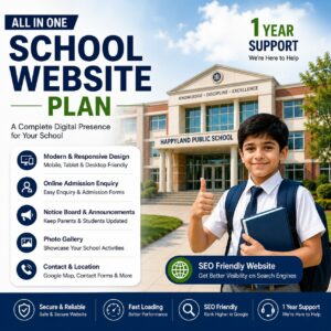 affordable school website development, School Website Development Package